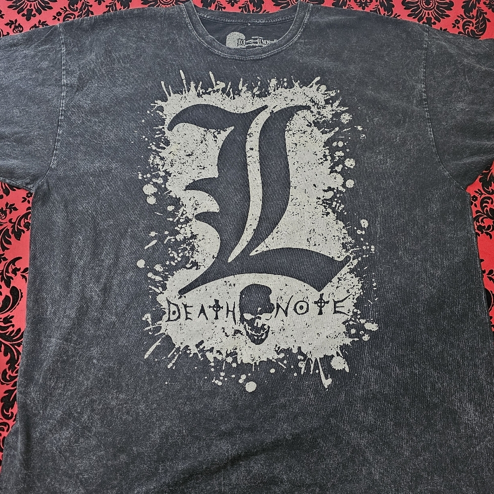 DEATH NOTE L ACID WASH SHIRT XXL